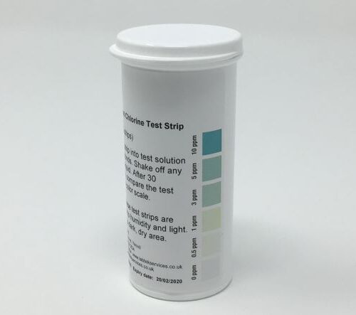 Chlorine Residual Test Strips 0-10ppm  Vial of 50