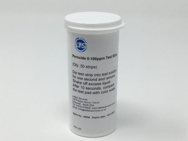 ENDOSAN Peroxide Test Strips 0-100ppm (vial of 100)