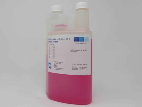 Buffer pH 4 Red Easy Dosing Bottle 1ltr