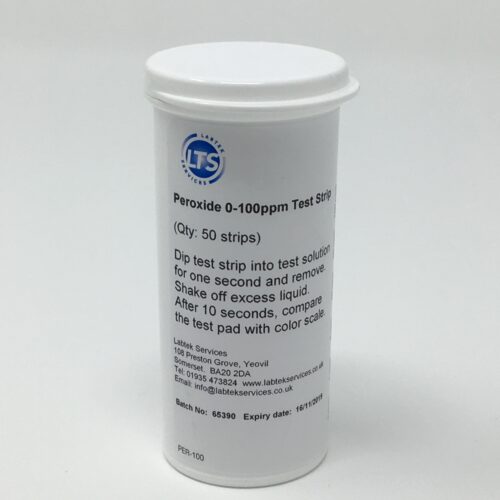 ENDOSAN Peroxide Test Strips 0-100ppm (vial of 50)