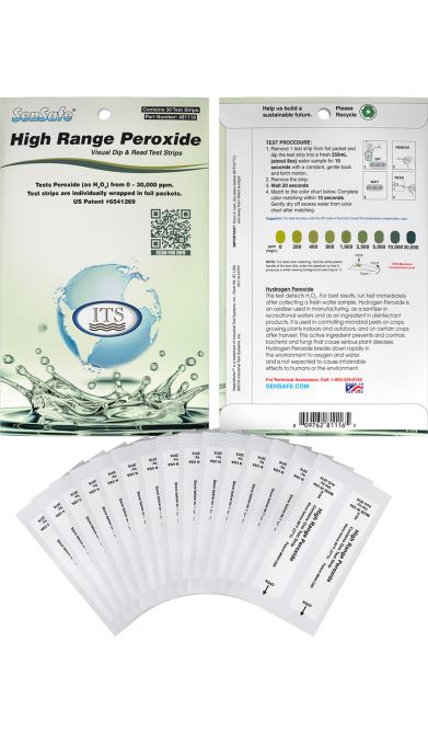 Peroxide Test Strips 0-30000ppm Pack of 30