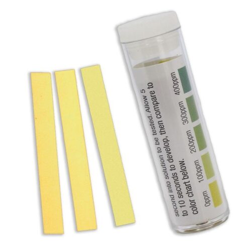 QAC Test Paper 0-400ppm QR5 (12 Vial of 100strips)