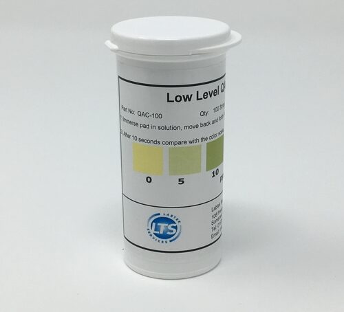 QAC Test Strip 0-100ppm vial of 100