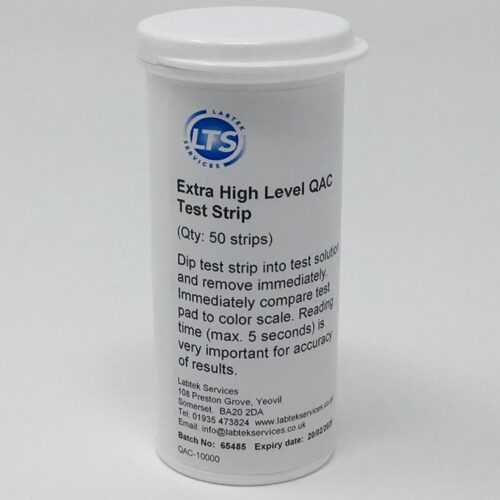 QAC Test Strip 0-10000 ppm Vial of 50