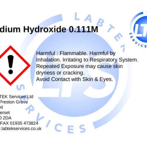 Sodium Hydroxide 0,111M 5ltrs  Milk Testing