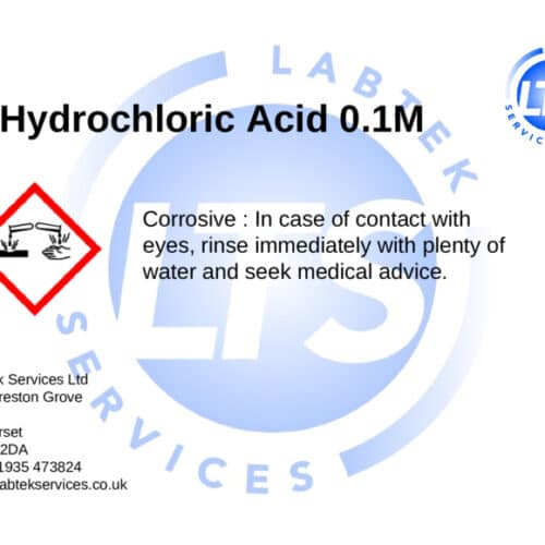 Hydrochloric Acid Soln 0 1M 2 5ltr