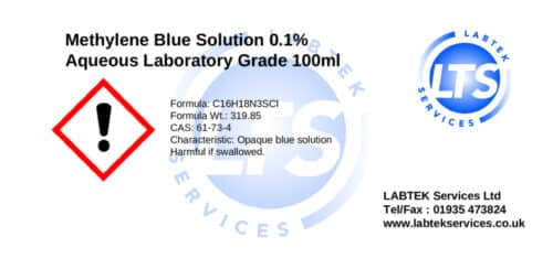 Methylene Blue Indicator Solution 0.1 - 100ml