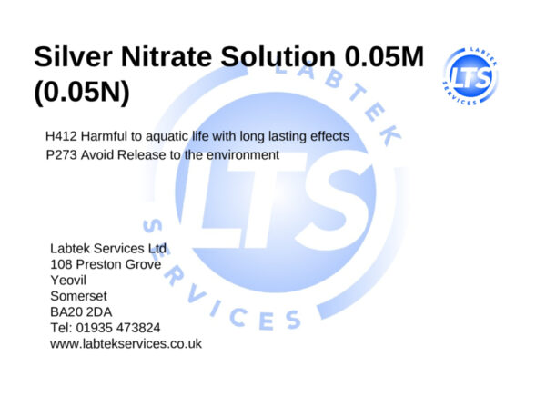 Silver Nitrate 0.05M 2.5ltrs