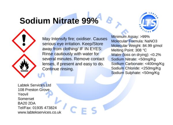 Sodium Nitrate 99pct 1KG