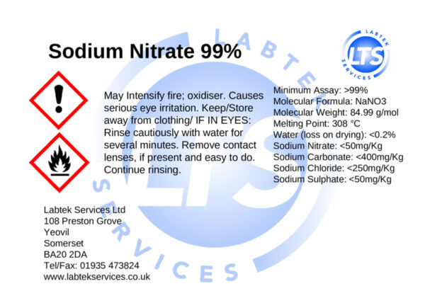 Sodium Nitrate 99pct 1KG