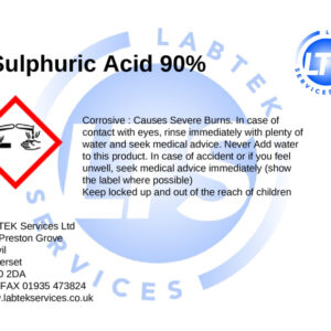 Sulphuric Acid 90-91% Milk Testing UN1830-2,5ltr