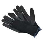 Nitrile Safety Gloves, Foam Palm, Single Pair Large