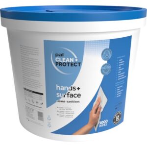 Clean+Protect Hand and Surface Wipes -Sanitising Bucket of 1000