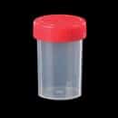 Container 60ml PP  Red Cap Clear Base  Aseptic  600