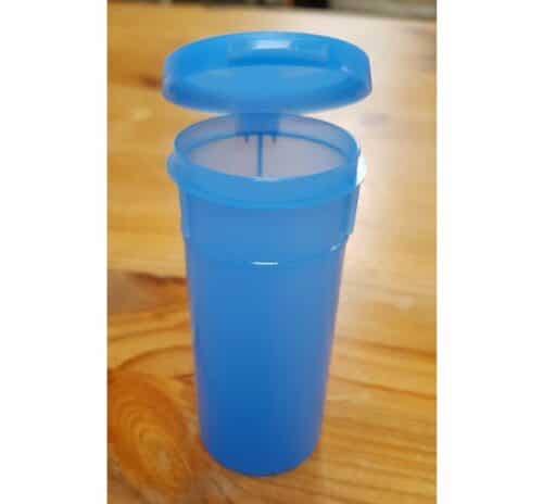 Sample Container Flip-top 90ml 3oZ Vial STERILE  Blue  box of 400