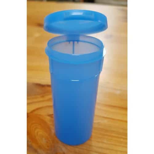 Sample Container Flip-top 90ml 3oZ Vial STERILE  Blue  box of 400