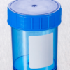 Container 125ml, Sterile, PP,Blue, Label (380)