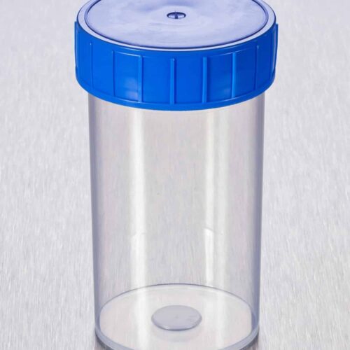 Container 180ml Screw Cap Blue  Sterile  Box of 264