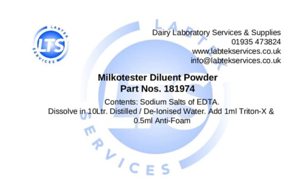 Diluent Powder for 10ltr Solution Mk3 2 MTM