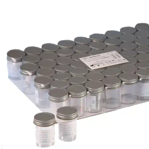 Sample Container 250ml Metal Screw Cap with Label PS -50