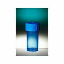 Container 40ml Screw Cap, Blue, Blue Lid & Plain Label, Sterile (1000)