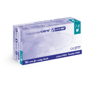 Nitrile Gloves Powder Free Blue Medium 100