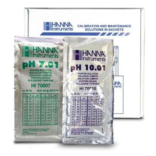 pH Combination Buffer Kit 10.01 and 7.01 pH 5 x 5 20ml Sachets pH Combination Buffer Kit 10.01 and 7.01 pH 5 x 5 20ml Sachets