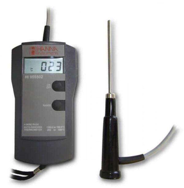 Thermometer 4-wire PT100 with probe