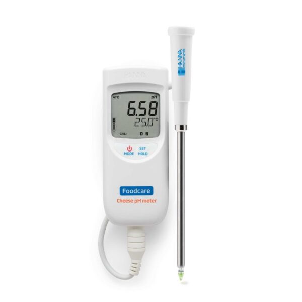 HI-99165 PORTABLE PH/TEMPERATURE METER FOR CHEESE ANALYSIS HI-99165 PORTABLE PH/TEMPERATURE METER FOR CHEESE ANALYSIS