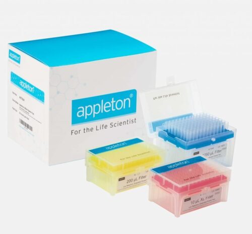 Pipette Tip 1250uL  Hinged 6x96 racked  low retention  graduated  sterile