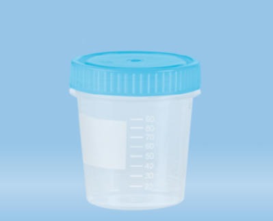 Container 90ml transparent  graduated  screw cap  non-sterile 200