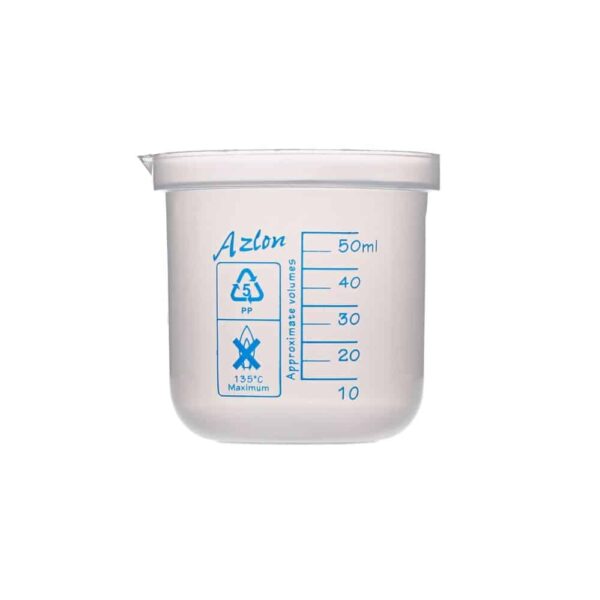 Measuring Beaker Plastic Graduated Beaker 50ml - Pack of 10