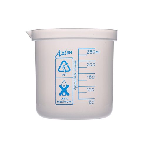 Measuring Beaker Plastic Graduated 250ml - Pack of 10 Measuring Beaker Plastic Graduated 250ml - Pack of 10