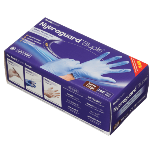 NytraGuard Bluple Nitrile Gloves PF Extra Large 200 Gloves