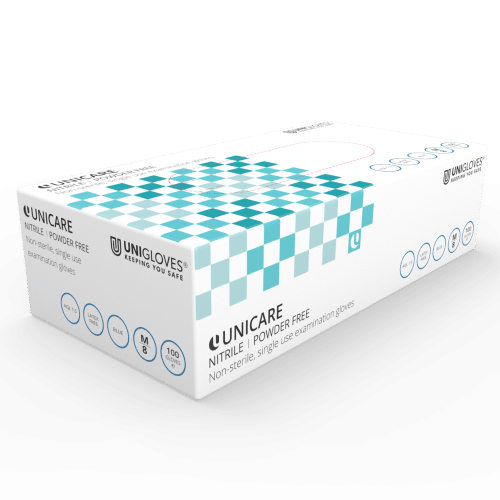 Unicare Nitrile Gloves Powder Free (Case 2000) - Large