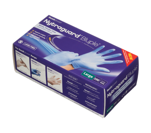 NytraGuard Bluple Nitrile Food Safe Gloves Large 200 Gloves