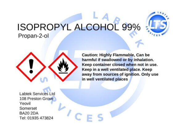 Isopropyl Alcohol IPA 99  Propan-2-OL  1ltr