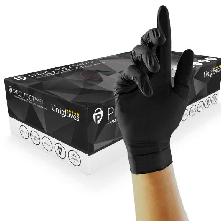 Pro.Tect Heavy Duty Gloves Black (10 *100Gloves) - Small