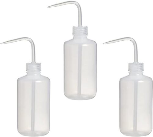 Wash Bottle 250ml Graduated, PE Narrow Neck Pack of 3