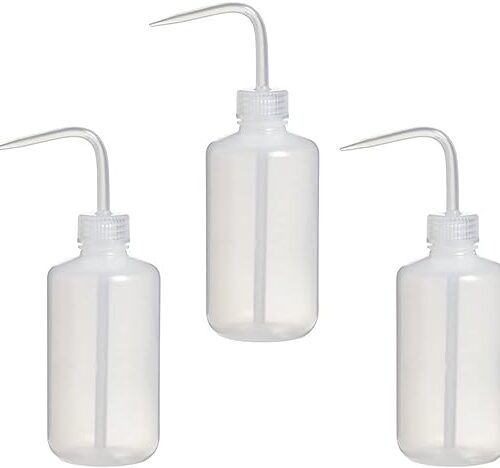 Wash Bottle 250ml Graduated, PE Narrow Neck Pack of 3
