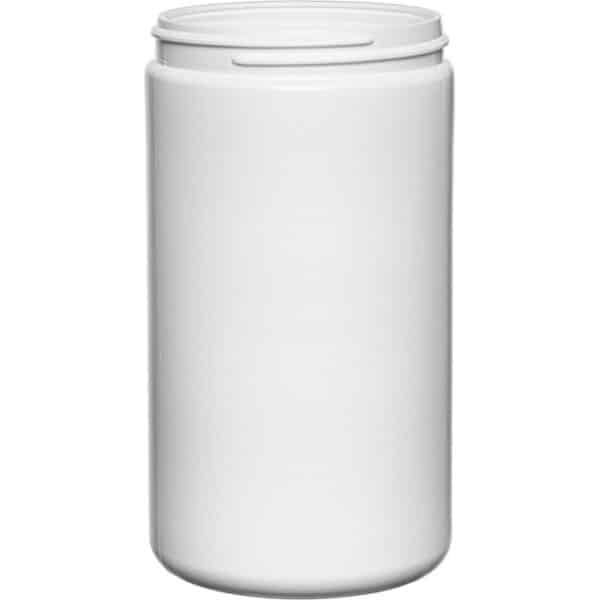 1000ml Wide Mouth HDPE Jar WHITE 89mm 400