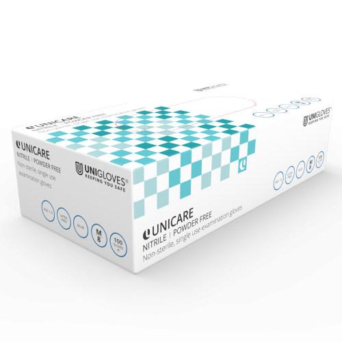 Unicare Nitrile Gloves Powder Free Extra Large 200 Gloves