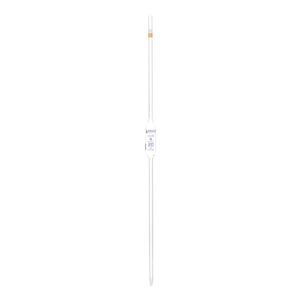 Volumetric Pipette 20ml - Class A Colour Coded Yellow ISO 648