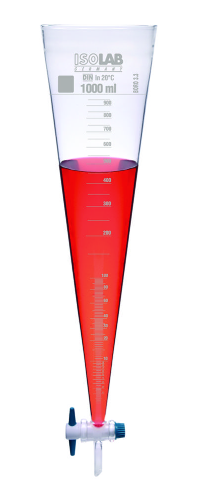 Imhoff Cone with StopCock Glass 1000ml
