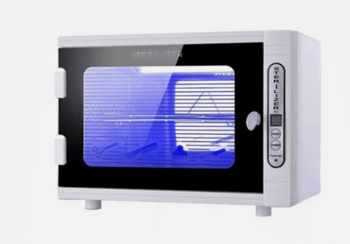 UV Sterilizer, UV Disinfection Cabinet, Professional UV Sterilizer with Timer, 2-Tiers Sterilization Tray, Large Capacity 8L