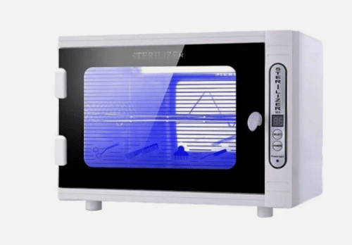 UV Sterilizer, UV Disinfection Cabinet, Professional UV Sterilizer with Timer, 2-Tiers Sterilization Tray, Large Capacity 8L