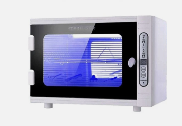 UV Sterilizer, UV Disinfection Cabinet, Professional UV Sterilizer with Timer, 2-Tiers Sterilization Tray, Large Capacity 8L