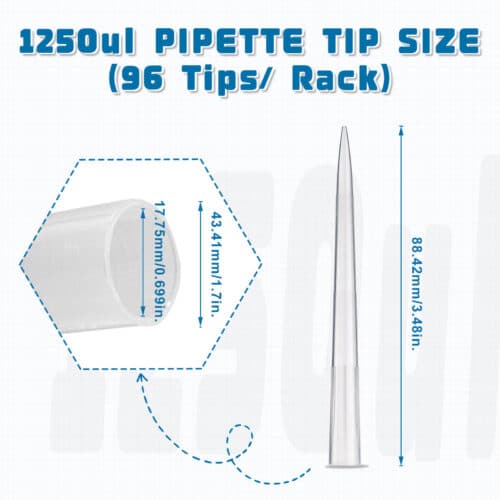 1250ul Pipette Tip Extended 89mm