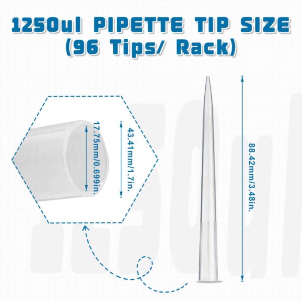 1250ul Pipette Tip Extended 89mm