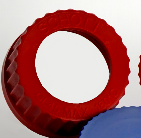 Screw Cap with Hole - PBT - 180 Deg C Red - GL45